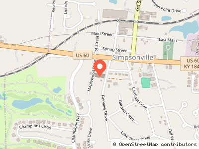 Simpsonville Baptist Church — Mapa de ubicación