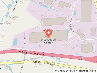 Advance Auto Parts Distribution Center — 位置地图